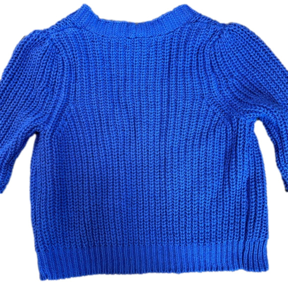 New‎ Girl's Blue Cable Knit Cardigan Sweater size  XS (4/5) - Picture 6 of 6